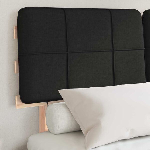 vidaXL R&aacute;m postele s čal&uacute;nen&yacute;m čelom Čierna 160 x 200 cm