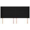 vidaXL Čelo postele so z&aacute;hybmi čierne 163x16x118/128 cm l&aacute;tka