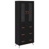 vidaXL Vysok&yacute; kabinet so policou 2 ks Čierny dub 69,5 x 34 x 180 cm
