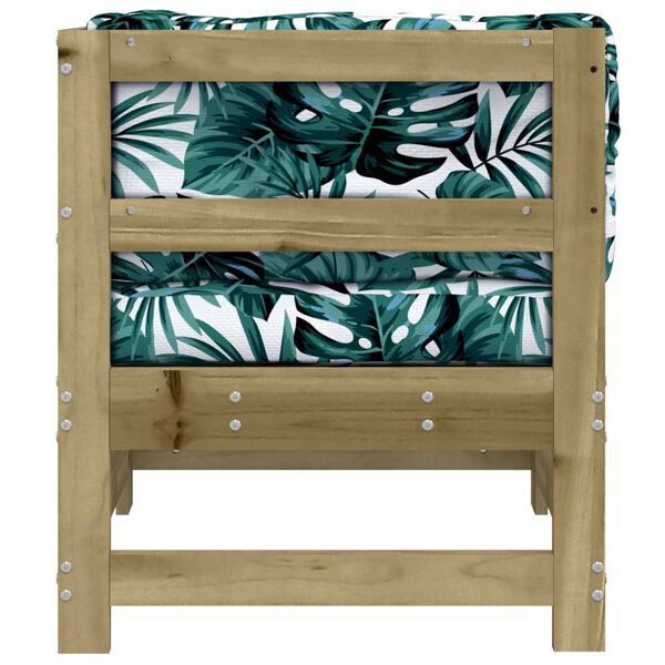 vidaXL Rohová pohovka s podložkami impregnovaná borovica