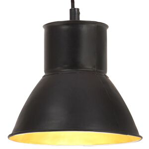 vidaXL Z&aacute;vesn&aacute; lampa 25 W, čierna, okr&uacute;hla 17 cm E27