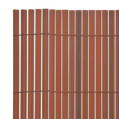 vidaXL Obojstranný záhradný plot, PVC 90x500 cm, hnedý