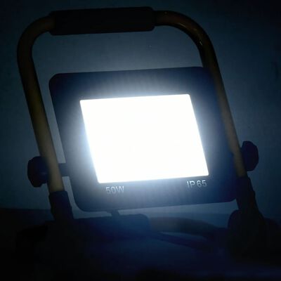 vidaXL LED reflektor s rukoväťou 50 W studené biele svetlo