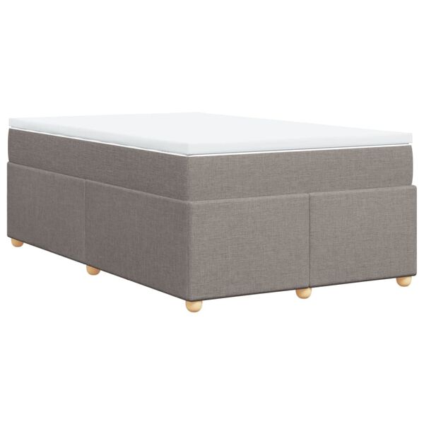 vidaXL Boxspring posteľ s matracom sivohned&aacute; 120x190 cm l&aacute;tka