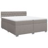 vidaXL Boxspring posteľ s matracom sivohned&yacute; 200x200 cm l&aacute;tka