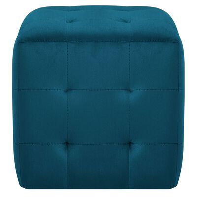 vidaXL Nočné stolíky 2 ks modré 30x30x30 cm zamatová látka