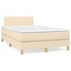 vidaXL Boxspring posteľ s matracom kr&eacute;mov&aacute; 120x190 cm l&aacute;tka