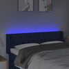 vidaXL Čelo postele s LED modr&eacute; 147x16x78/88 cm l&aacute;tka