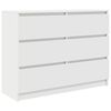 vidaXL Komoda biela 100x35x76 cm kompozitn&eacute; drevo