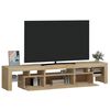vidaXL TV skrinka s LED svetlami dub sonoma 200 x 36,5 x 40 cm