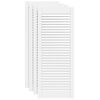 vidaXL Lamelov&eacute; dvierka na skrinku 4 ks, biele 99,3x39,4 cm, borovica