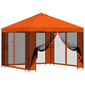vidaXL Z&aacute;hradn&yacute; alt&aacute;nok so bočn&yacute;mi stenami 3 x 3 m Oranžov&aacute;
