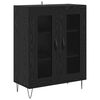 vidaXL Highboard Čierny dub 69,5 x 34 x 180 cm Kompozitn&eacute; drevo