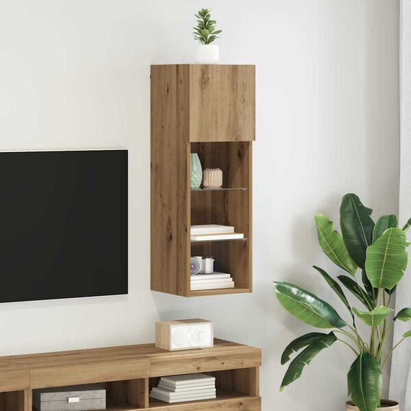 vidaXL N&aacute;stenn&yacute; TV kabinet N&aacute;stenn&yacute; Remeseln&yacute; dub 30,5 x 30 x 90 cm