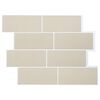 vidaXL Subway dlažba 10 pcs B&eacute;žov&aacute; 29 x 21 cm Polyuret&aacute;n a PET