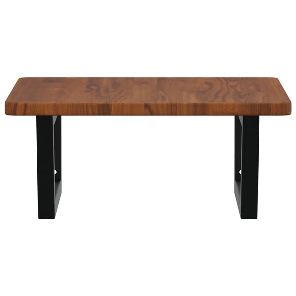 vidaXL Polica pod um&yacute;vadlo, n&aacute;stenn&aacute;, oceľ a dubov&yacute; mas&iacute;v