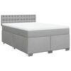 vidaXL Boxspring posteľ s matracom bledosivý 140x190 cm látka