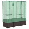 vidaXL Z&aacute;hon s krytom na sklen&iacute;k ratanov&yacute; vzhľad 120x40x123 cm