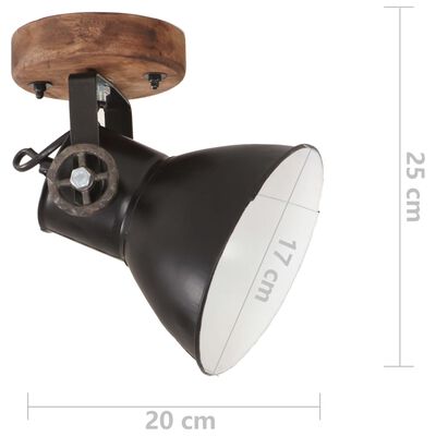 vidaXL Industriálne nástenné/stropné lampy 2 ks, čierne 20x25 cm E27