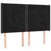 vidaXL Čelo postele so z&aacute;hybmi čierne 147x16x118/128 cm zamat