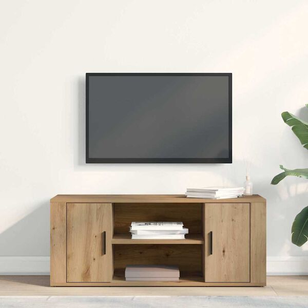 vidaXL TV skrinka dub artisan 100 x 35 x 40 cm Kompozitn&eacute; drevo