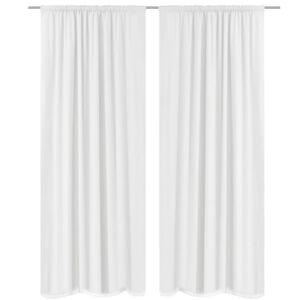 Biele dvojvrstvov&eacute; z&aacute;vesy 2 ks 140 x 245 cm