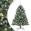 vidaXL Umel&yacute; vianočn&yacute; stromček Zelen&aacute; 150 cm PVC, plast a oceľ