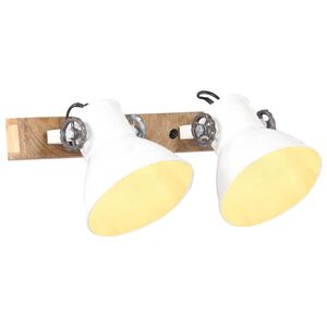 vidaXL Industri&aacute;lna n&aacute;stenn&aacute; lampa biela 45x25 cm E27