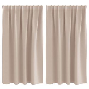 vidaXL Z&aacute;clony na zatemnenie s kr&uacute;žkami 2 pcs Sivohned&aacute; 140 x 140 cm