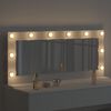 vidaXL Toaletné zrkadlo so svetlami LED diódy Biela 100 x 45 x 18 cm