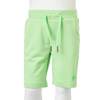 Detské šortky fluorescenčné zelené 116