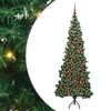 vidaXL Rohov&yacute; umel&yacute; vianočn&yacute; strom s 300 LED-i Zelen&aacute; 180 cm PVC a kov