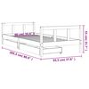 vidaXL R&aacute;m detskej postele so z&aacute;suvkami biely 90x200 cm mas. borovica