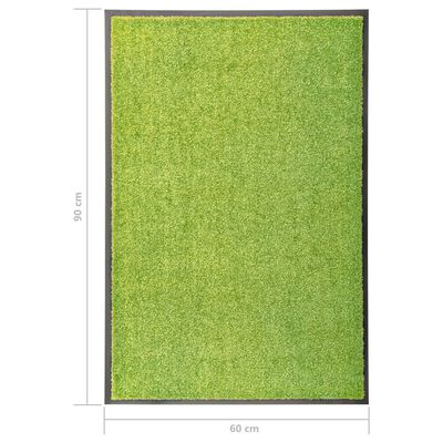 vidaXL Rohožka, prateľná, zelená 60x90 cm
