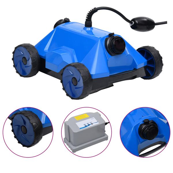 vidaXL Baz&eacute;nov&eacute; čistiace prostriedky Modr&aacute; 48 x 46 x 31.5 cm Plast