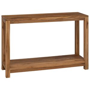 vidaXL Konzolov&yacute; st&ocirc;l Pr&iacute;rodn&aacute; 110 x 35 x 75 cm Hust&eacute; teakov&eacute; drevo