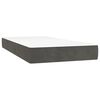 vidaXL Posteľn&yacute; r&aacute;m boxspring s matracom tmavosiv&yacute; 200x200 cm zamat