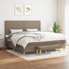 vidaXL Boxspring posteľ s matracom sivohned&yacute; 200x200 cm l&aacute;tka