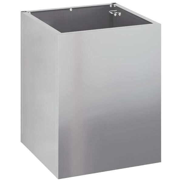 vidaXL Záhradný kvetináč Strieborná Pozinkovaná oceľ