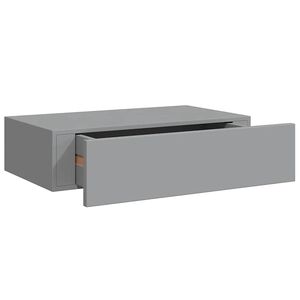 vidaXL N&aacute;stenn&aacute; z&aacute;suvkov&aacute; polica siv&aacute; 40x23,5x10 cm MDF
