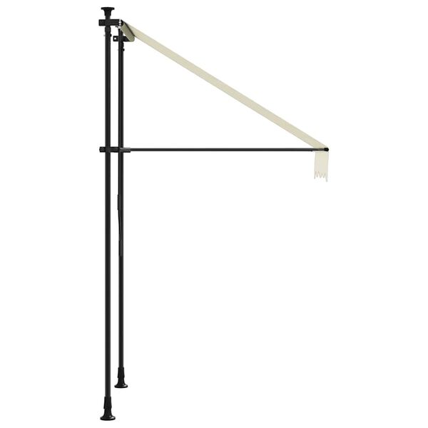 vidaXL Zaťahovacia mark&iacute;za kr&eacute;mov&aacute; 150x150 cm l&aacute;tka a oceľ