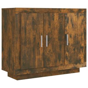 vidaXL Komoda dymov&yacute; dub 92x35x75 cm spracovan&eacute; drevo