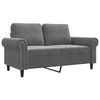 vidaXL 2-miestna pohovka tmavosiv&aacute; 120 cm zamat