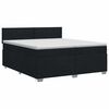 vidaXL Posteľ boxspring s matracom Čierna 200 x 200 cm L&aacute;tka