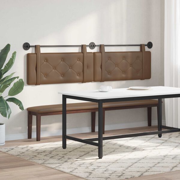 vidaXL Z&aacute;vesn&aacute; Čel&aacute; N&aacute;stenn&yacute; Kapuč&iacute;nov&aacute; 210 x 55 x 5 cm Umel&aacute; koža