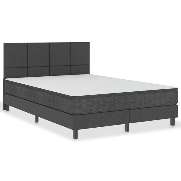 vidaXL Posteľ boxspring tmavošedá látková 180x200 cm