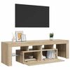 vidaXL TV skrinka s LED svetlami, dub sonoma 140x36,5x40 cm
