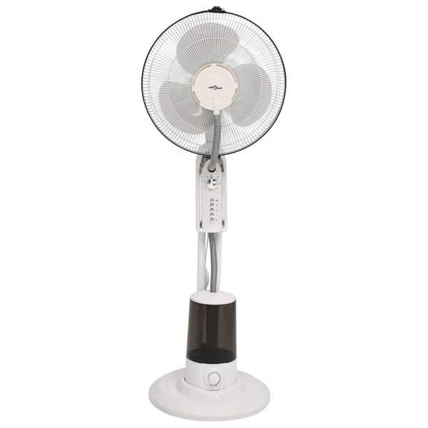 vidaXL Stojanov&yacute; ventil&aacute;tor s v&yacute;robou hmly 3 r&yacute;chlosti f&uacute;kania biely