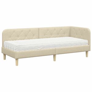 vidaXL Rohov&yacute; r&aacute;m postele Kr&eacute;mov&aacute; 80 x 200 cm l&aacute;tka