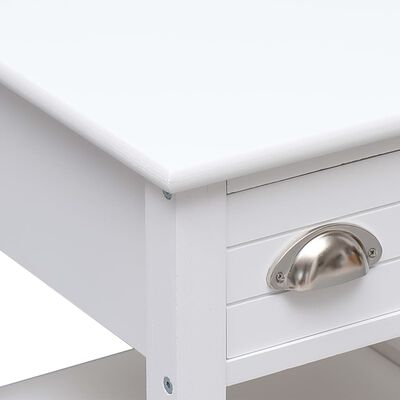 vidaXL Príručný stolík biely 40x40x40 cm drevo paulovnie